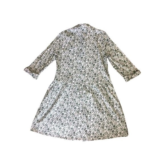 Dress Tuckernuck Floral XS Long Sleeve Button Up Cuffed Vintage Style Preppy - Picture 2 of 10